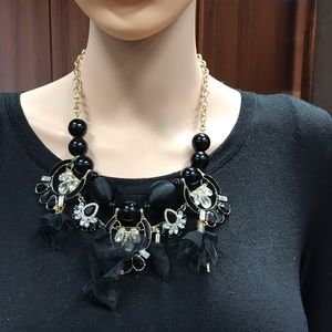 Black and Gold large Necklace. N40